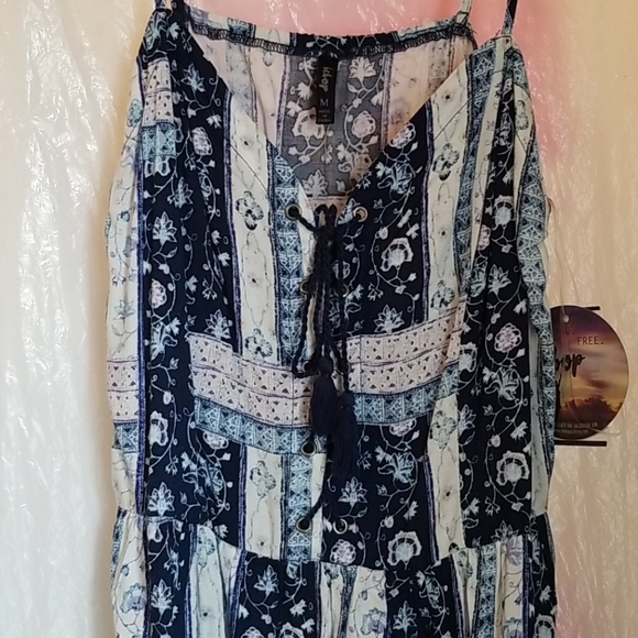 Bebop Juniors Blue and Purple Floral Dress - Picture 3 of 5